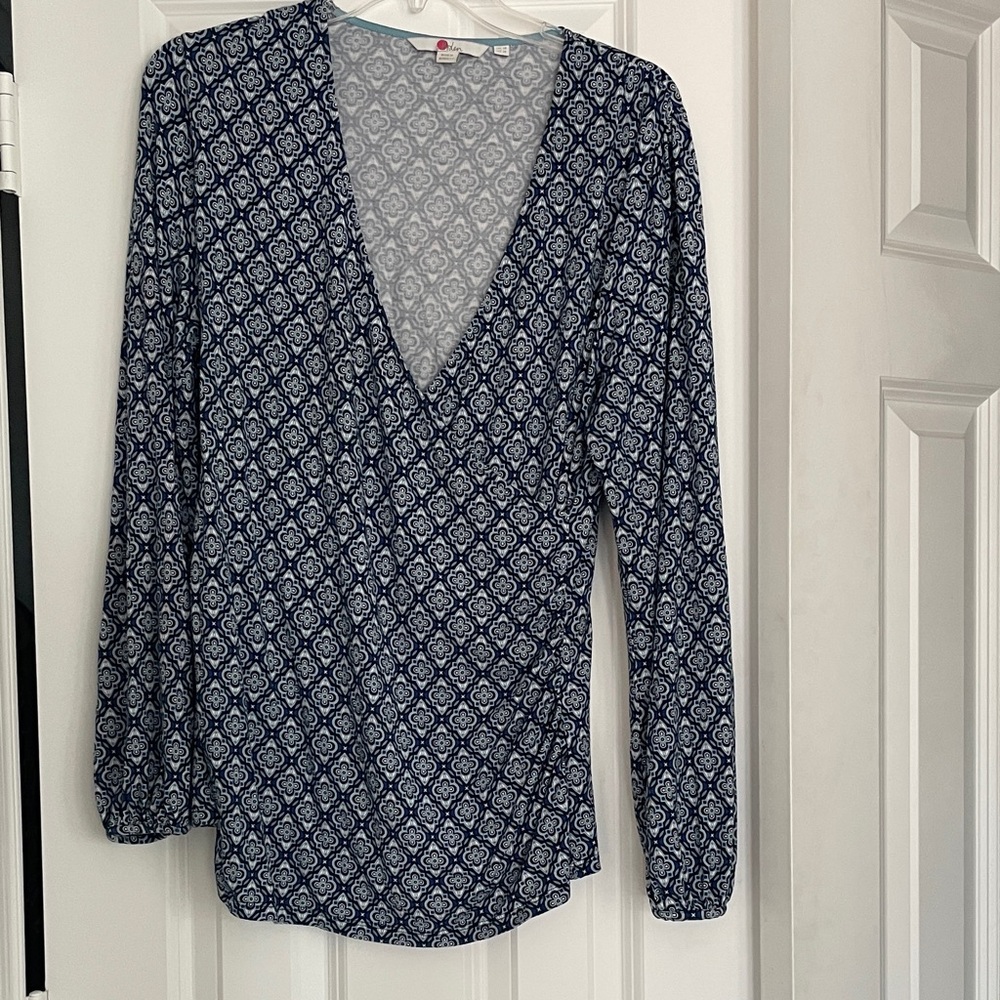 Boden Knit Surplice Blouse